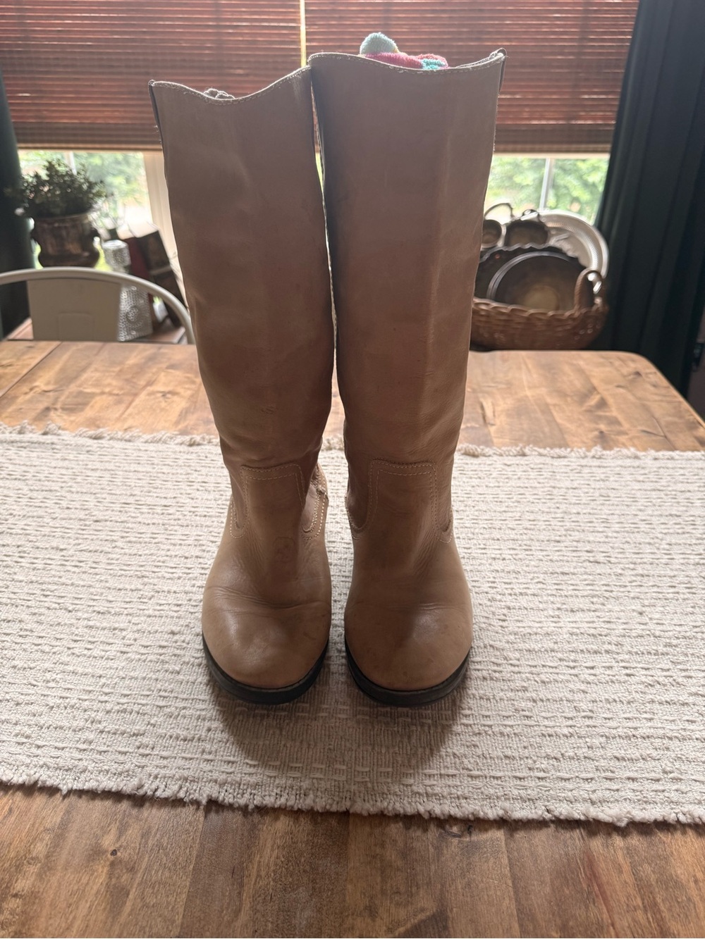 Classic Tall Leather Riding Boot - Tan